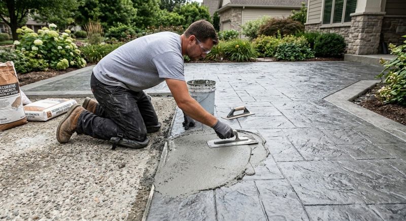 Driveway Overlay Installation in Denver, CO