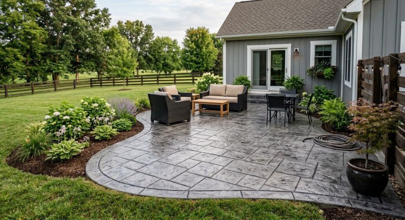 Stamped Concrete Patio Installation in Denver, CO