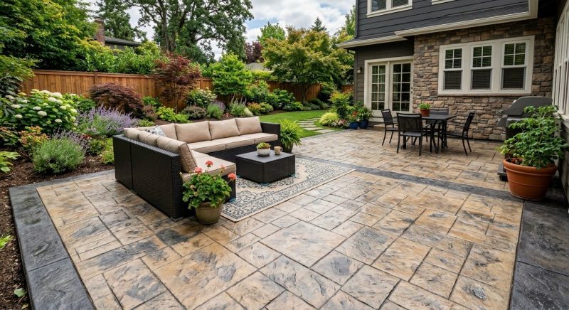 Textured Concrete Installation in Denver, CO